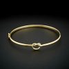 Bracelets * | 14K Italian Gold Love Knot Bangle Women