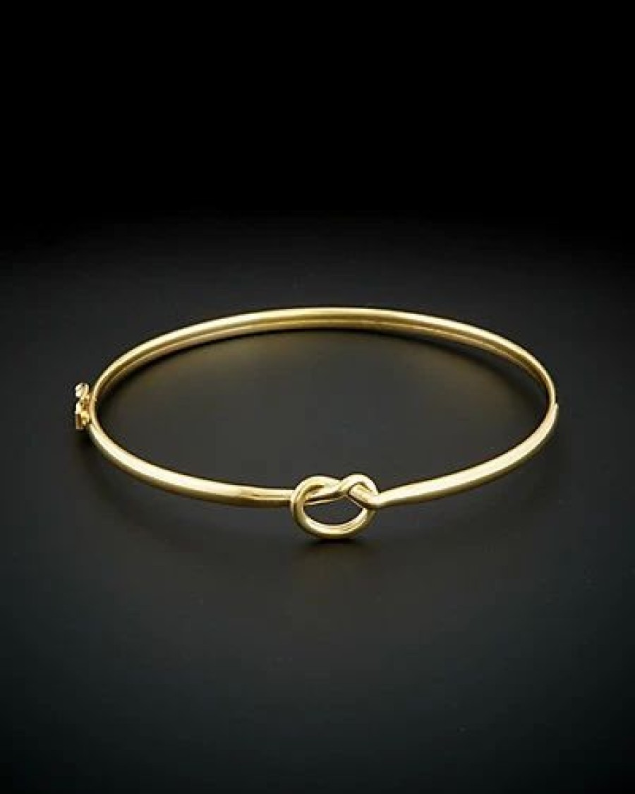 Bracelets * | 14K Italian Gold Love Knot Bangle Women