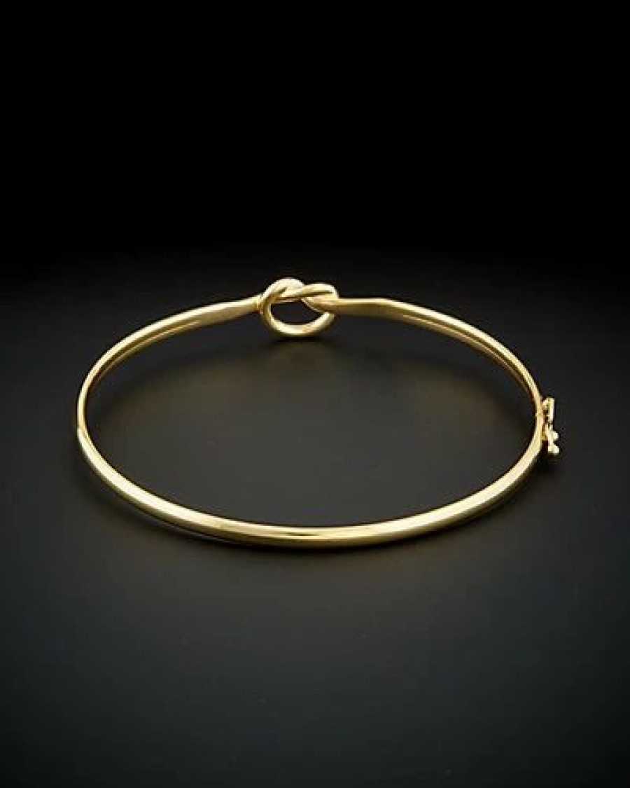 Bracelets * | 14K Italian Gold Love Knot Bangle Women