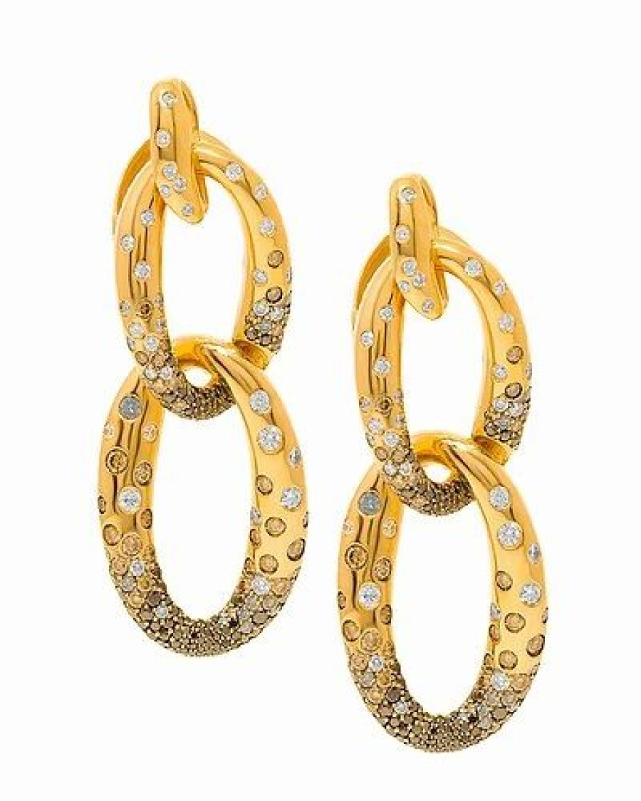 Earrings * | Diana M. Fine Jewelry 18K 8.00 Ct. Tw. Diamond Earrings Women