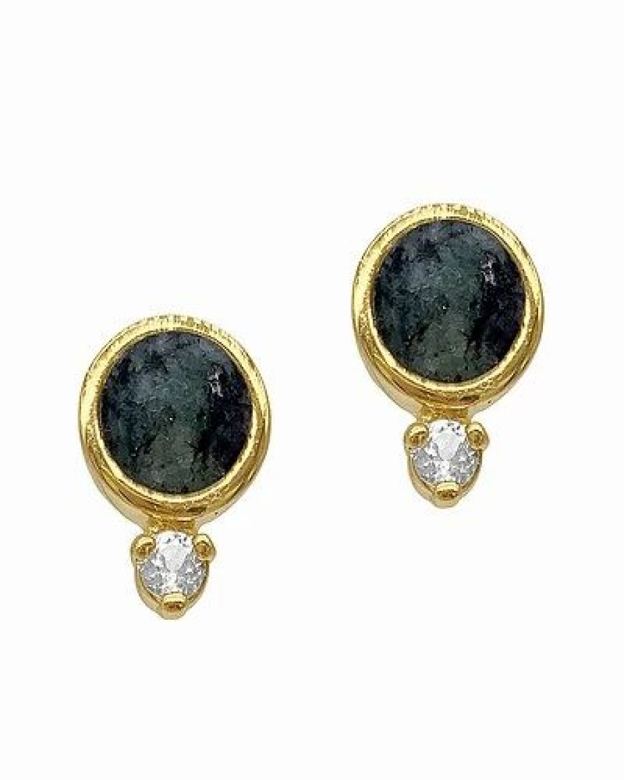 Earrings * | Adornia Fine Jewelry 14K Over Silver 2.00 Ct. Tw. Gemstone Studs Women