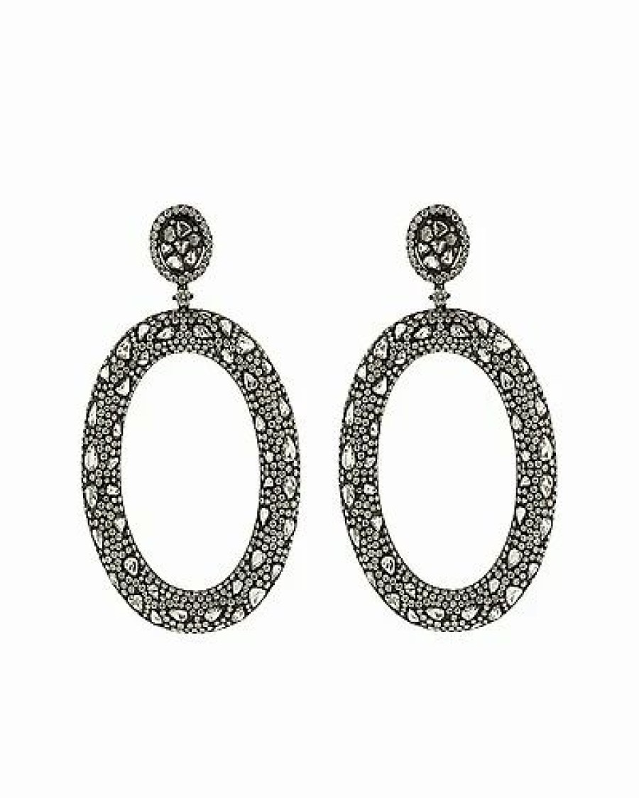 Earrings * | Diana M. Fine Jewelry 18K 17.97 Ct. Tw. Diamond Earrings Women