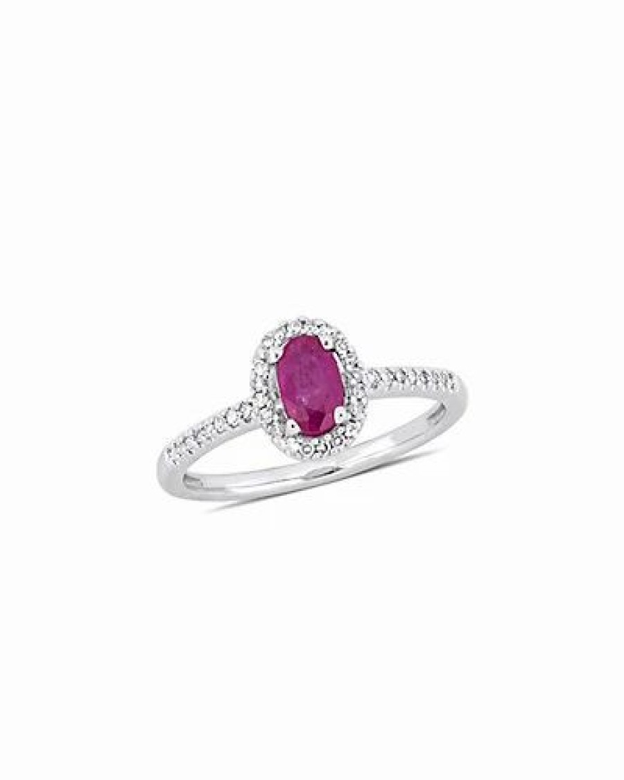 Rings * | Rina Limor 10K 0.75 Ct. Tw. Diamond & Ruby Ring Women