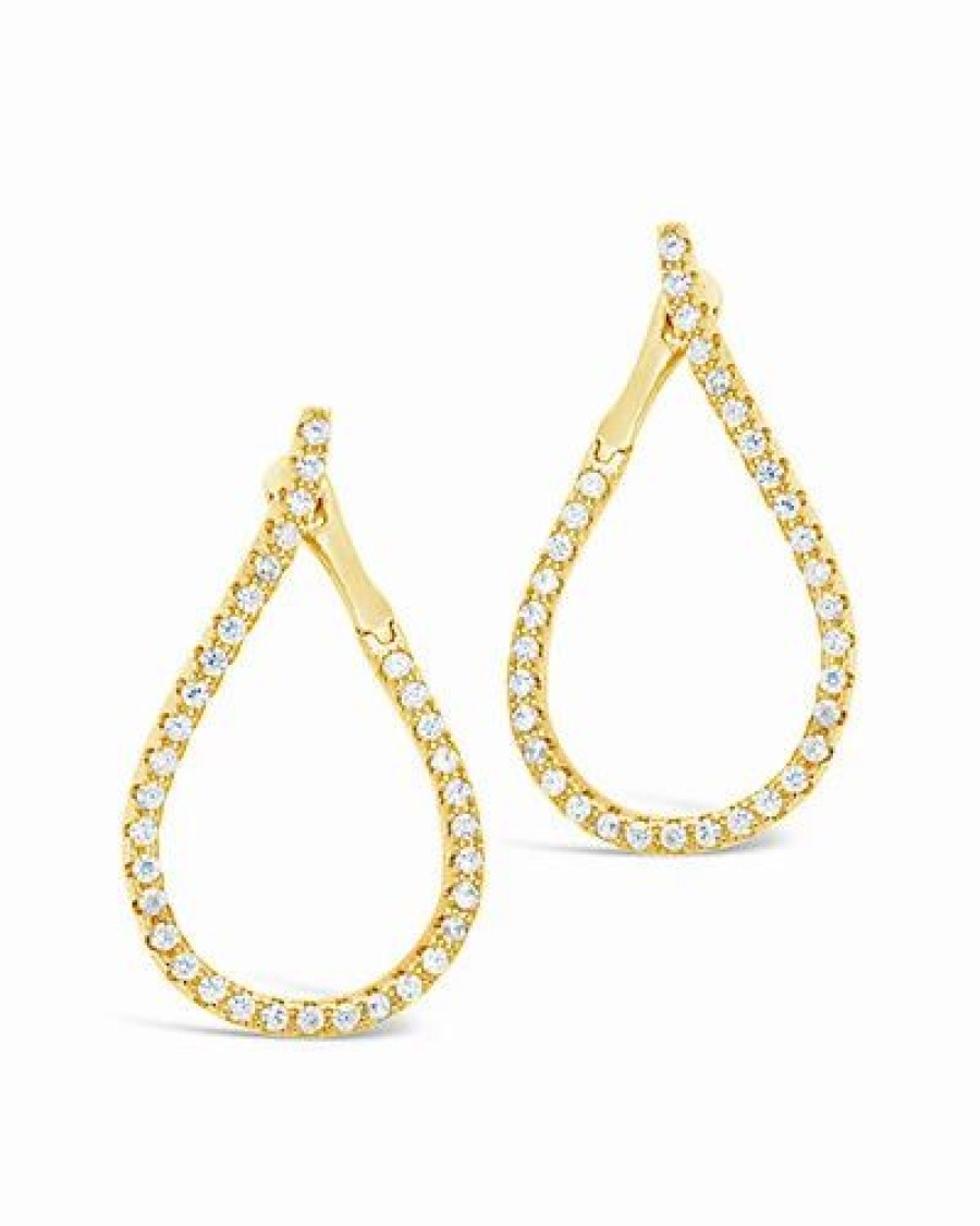 Earrings * | Sterling Forever 14K Plated Cz Drop Earrings Women