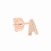 Earrings * | Nephora 14K Rose Gold 0.04 Ct. Tw. Diamond Single Initial Earring (A-Z) Women