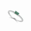 Rings * | Sabrina Designs 14K 0.20 Ct. Tw. Diamond & Emerald Ring Women