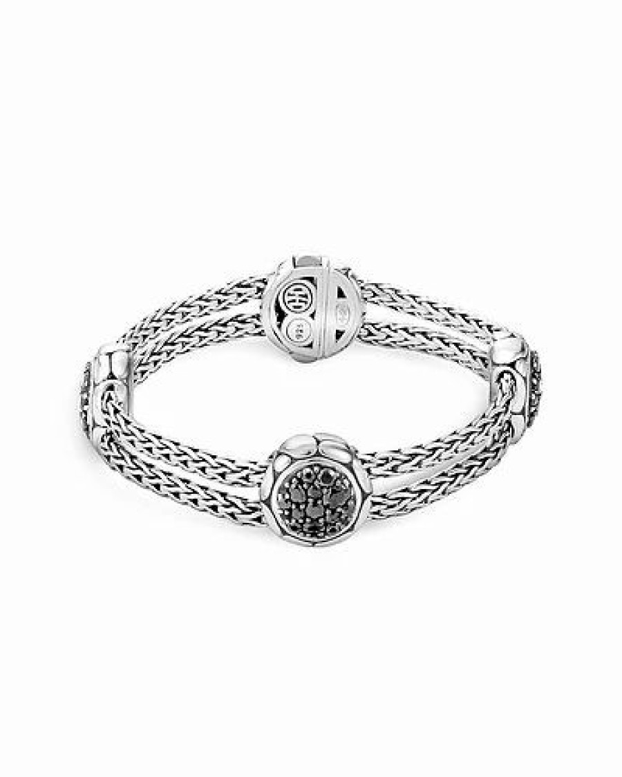 Bracelets * | John Hardy Kali Silver Black Sapphire Station Bracelet Women