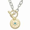 Necklaces * | Juvell 18K Plated Pearl Cz Evil Eye Necklace Women