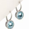 Earrings * | Diana M. Fine Jewelry 14K 9.19 Ct. Tw. Diamond & Topaz Earrings Women