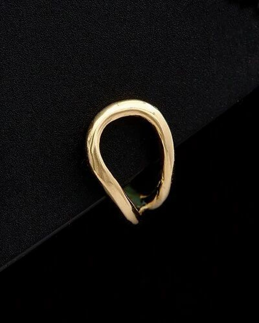 Earrings * | 14K Italian Gold Crisscross Cuff Ear Cuff Women