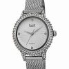 Watches * | Burgi Women'S Stainless Steel Mesh Diamond Watch