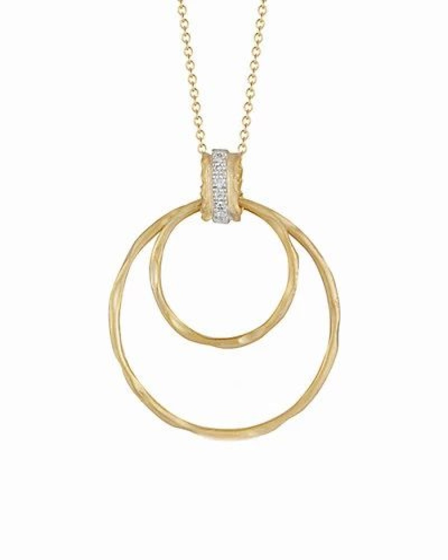 Necklaces * | I. Reiss 14K 0.06 Ct. Tw. Diamond Pendant Necklace Women