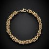 Bracelets * | 14K Italian Gold Byzantine Bracelet Women