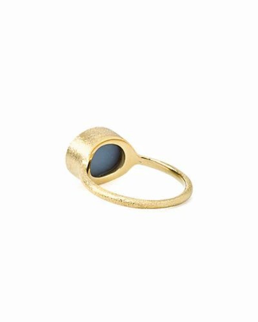 Rings * | Rivka Friedman 18K Gold Clad Platinum Druzy Ring Women