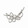 Pins * | Splendid Pearls Rhodium Plated Silver 4.5-8.5Mm Pearl & Cz Brooch Women