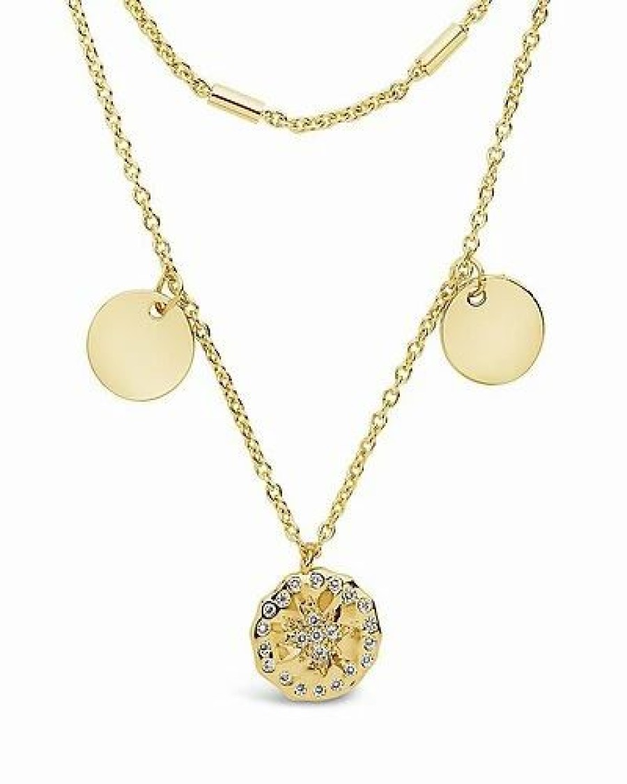 Necklaces * | Sterling Forever 14K Plated Cz Charm Necklace Women