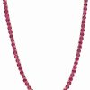 Necklaces * | Rina Limor 14K Rose Gold 12.00 Ct. Tw. Ruby Tennis Necklace Women