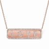 Necklaces * | Sabrina Designs 14K Rose Gold 0.37 Ct. Tw. Diamond Bar Necklace Women