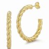 Earrings * | Chloe And Madison And Madison 14K Over Silver Bold Twist Hoops Women