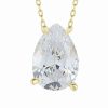 Necklaces * | Glaze Jewelry 14K Over Silver Cz Pendant Necklace Women