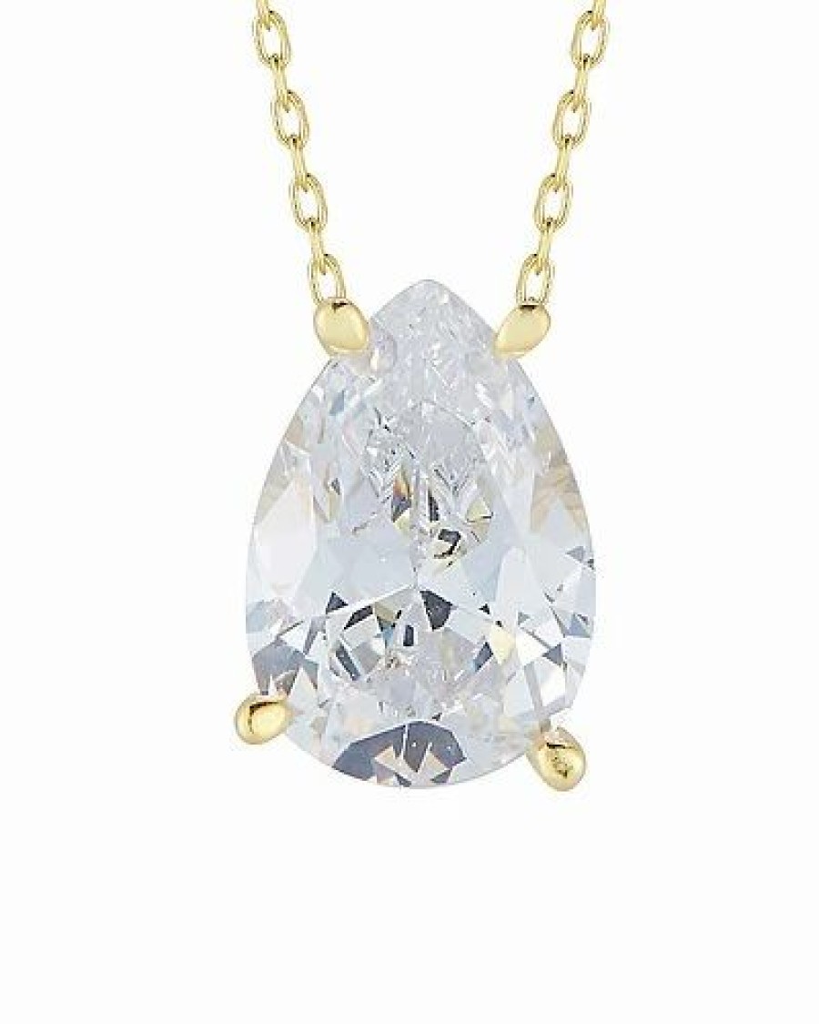 Necklaces * | Glaze Jewelry 14K Over Silver Cz Pendant Necklace Women