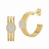 Earrings * | I. Reiss 14K 0.23 Ct. Tw. Diamond Hoop Earrings Women