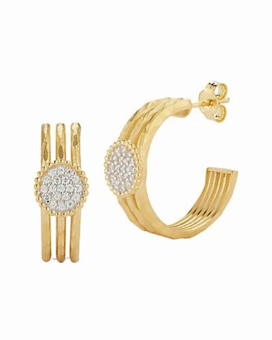 Earrings * | I. Reiss 14K 0.23 Ct. Tw. Diamond Hoop Earrings Women