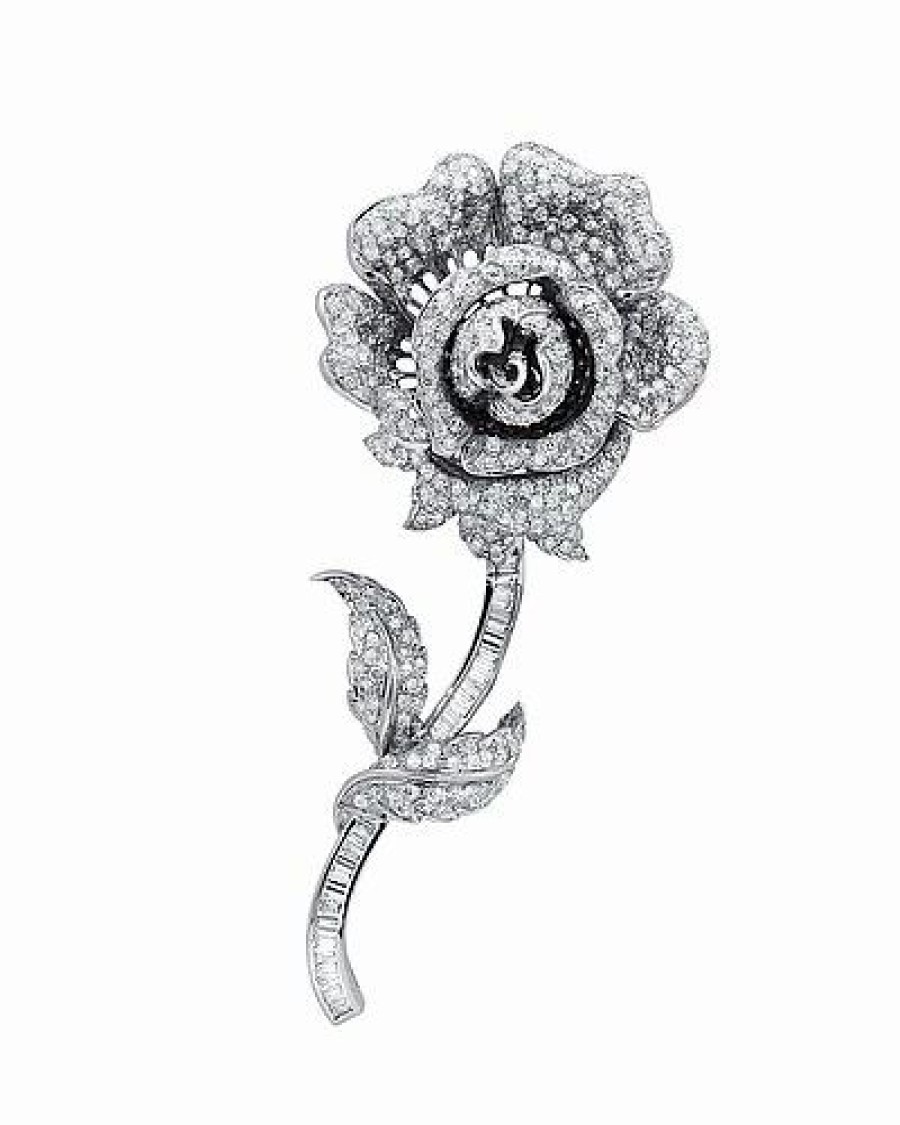 Pins * | Diana M. Fine Jewelry 18K 8.00 Ct. Tw. Diamond Brooch Women