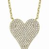 Necklaces * | Genevive 14K Over Silver Cz Heart Layering Necklace Women