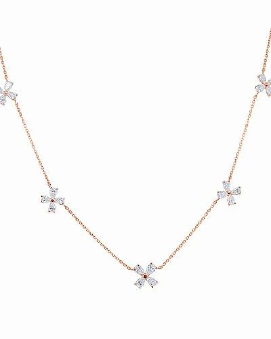 Necklaces * | Diana M. 18K Rose Gold 1.16 Ct. Tw. Diamond Necklace Women