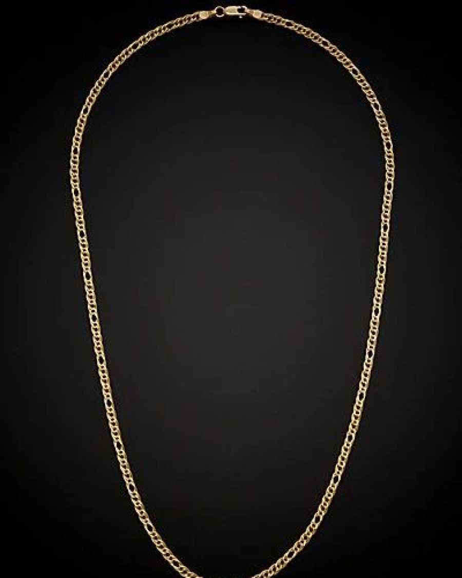 Necklaces * | 14K Italian Gold Double Open Curb Link Necklace Women