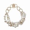 Necklaces * | Saachi Plated 8-16Mm Pearl Half Moon Necklace Women