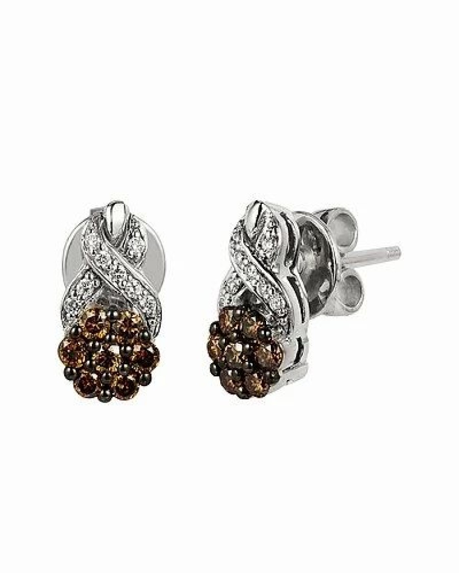 Earrings * | Le Vian Chocolatier 14K Vanilla Gold 0.51 Ct. Tw. Diamond Earrings Women