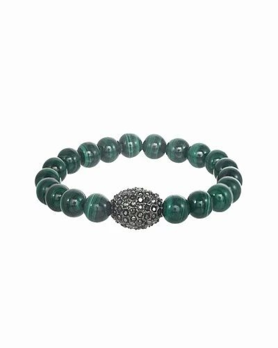 Bracelets * | Rachel Reinhardt Malachite Cz Fireball Bracelet Women