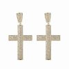 Earrings * | Eye Candy La Z Double Cross Drop Earrings Women