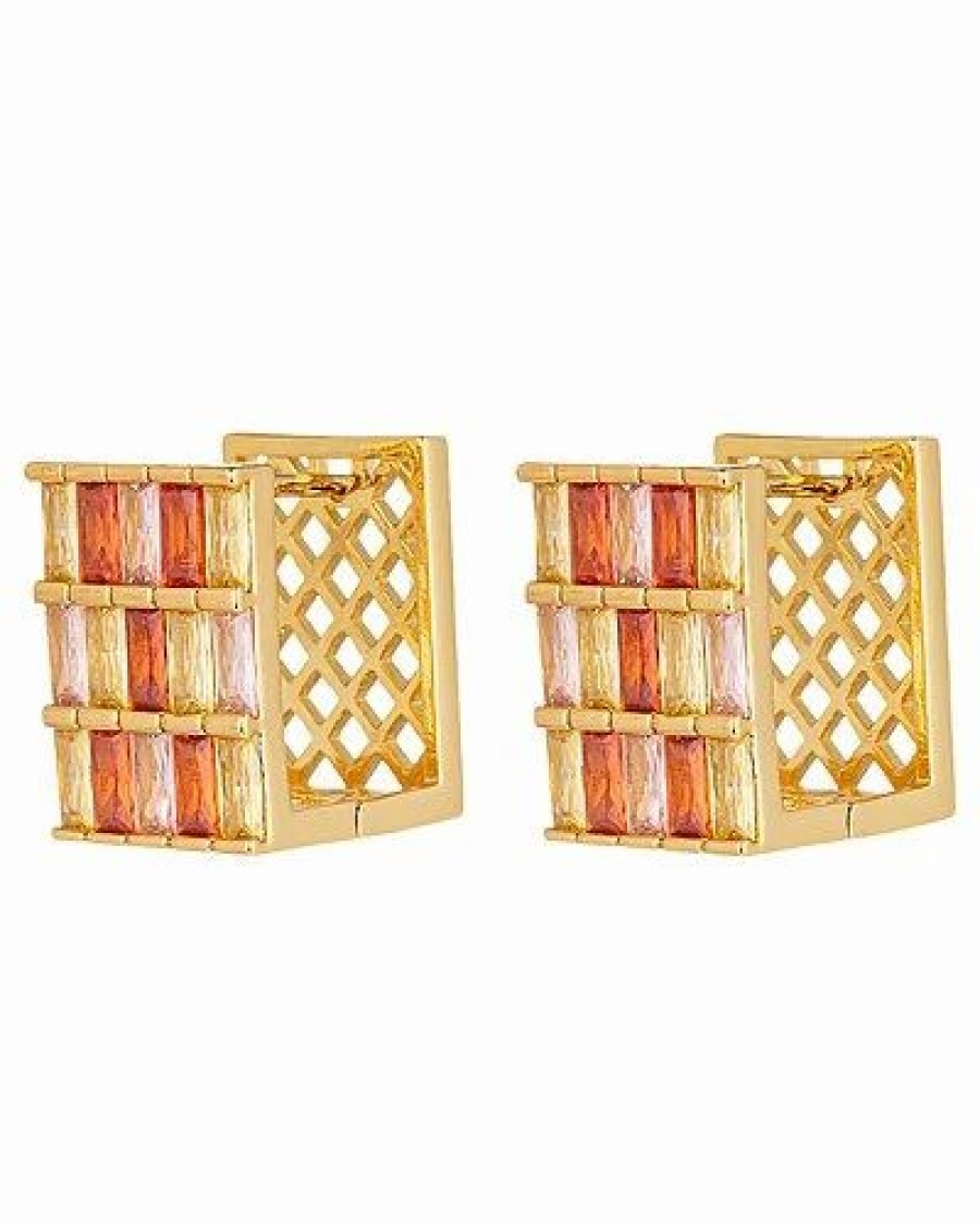 Earrings * | Eye Candy La The Luxe Collection Cz Aurora Cube Earrings Women