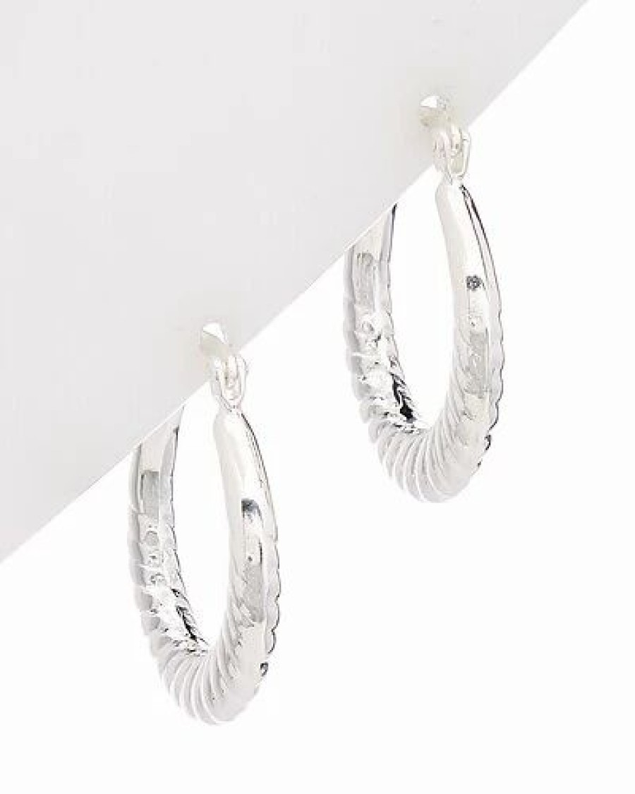 Earrings * | Argento Vivo Silver Rope Hoops Women