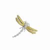 Pins * | Diamond Select Cuts 14K Two-Tone 0.83 Ct. Tw. Diamond & Yellow Sapphire Pin Women