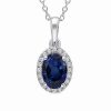 Necklaces * | Kallati 14K 0.70 Ct. Tw. Diamond & Natural Sapphire Pendant Necklace Women