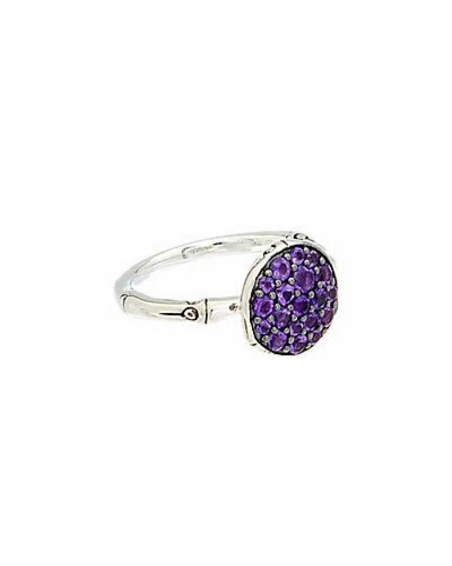 Rings * | John Hardy Bamboo Silver Amethyst Ring Women