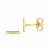 Earrings * | Nephora 14K Diamond Small Bar Studs Women