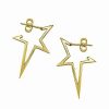 Earrings * | Adornia 14K Plated Star No.1 Hoops Women