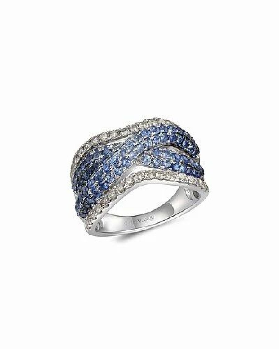 Rings * | Le Vian 14K 2.23 Ct. Tw. Diamond & Sapphire Half-Eternity Ring Women