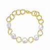 Bracelets * | Genevive 18K Over Silver 8-9Mm Pearl Bracelet Women