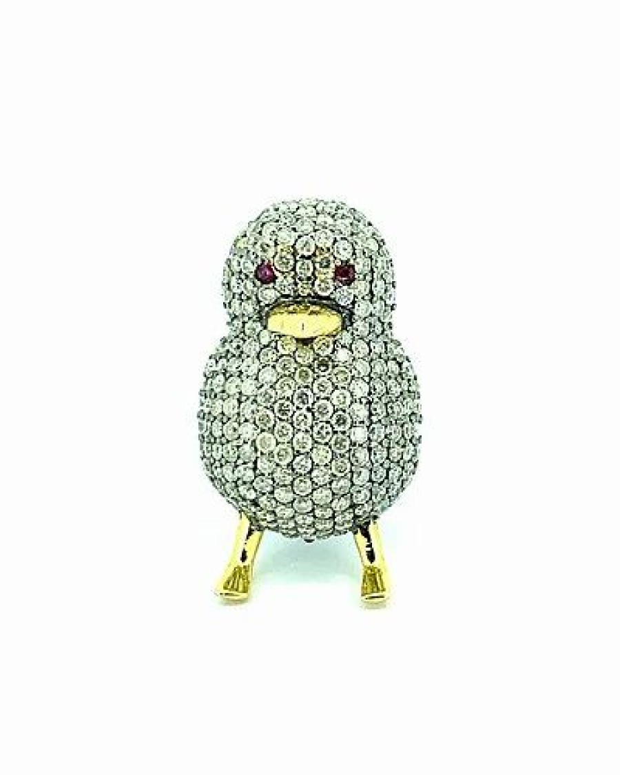 Pins * | Arthur Marder Fine Jewelry Gold Vermeil 2.00 Ct. Tw. Diamond Chick Pin Women