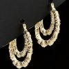 Earrings * | 14K Italian Gold Bamboo Hoops Women