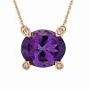 Necklaces * | Rina Limor 10K Rose Gold 2.42 Ct. Tw. Diamond & African Amethyst Station Necklace Women