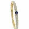 Bracelets * | Sabrina Designs 14K 3.60 Ct. Tw. Diamond & Sapphire Bangle Bracelet Women