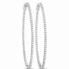 Earrings * | Diamond Select Cuts 14K 1.92 Ct. Tw. Diamond Hoops Women