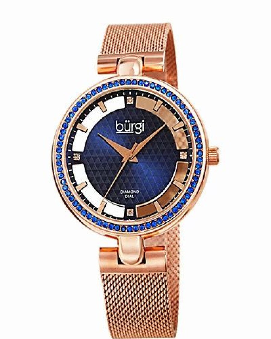 Watches * | Burgi Women'S Stainless Steel Watch